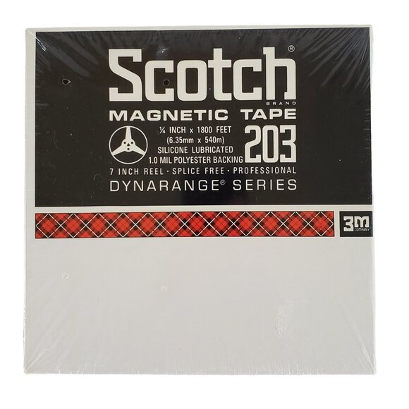 Scotch 3M Magnetic Tape (2) 203 Dynarange Series 1/4" X 1800' 7" Reel - Picture 1 of 3